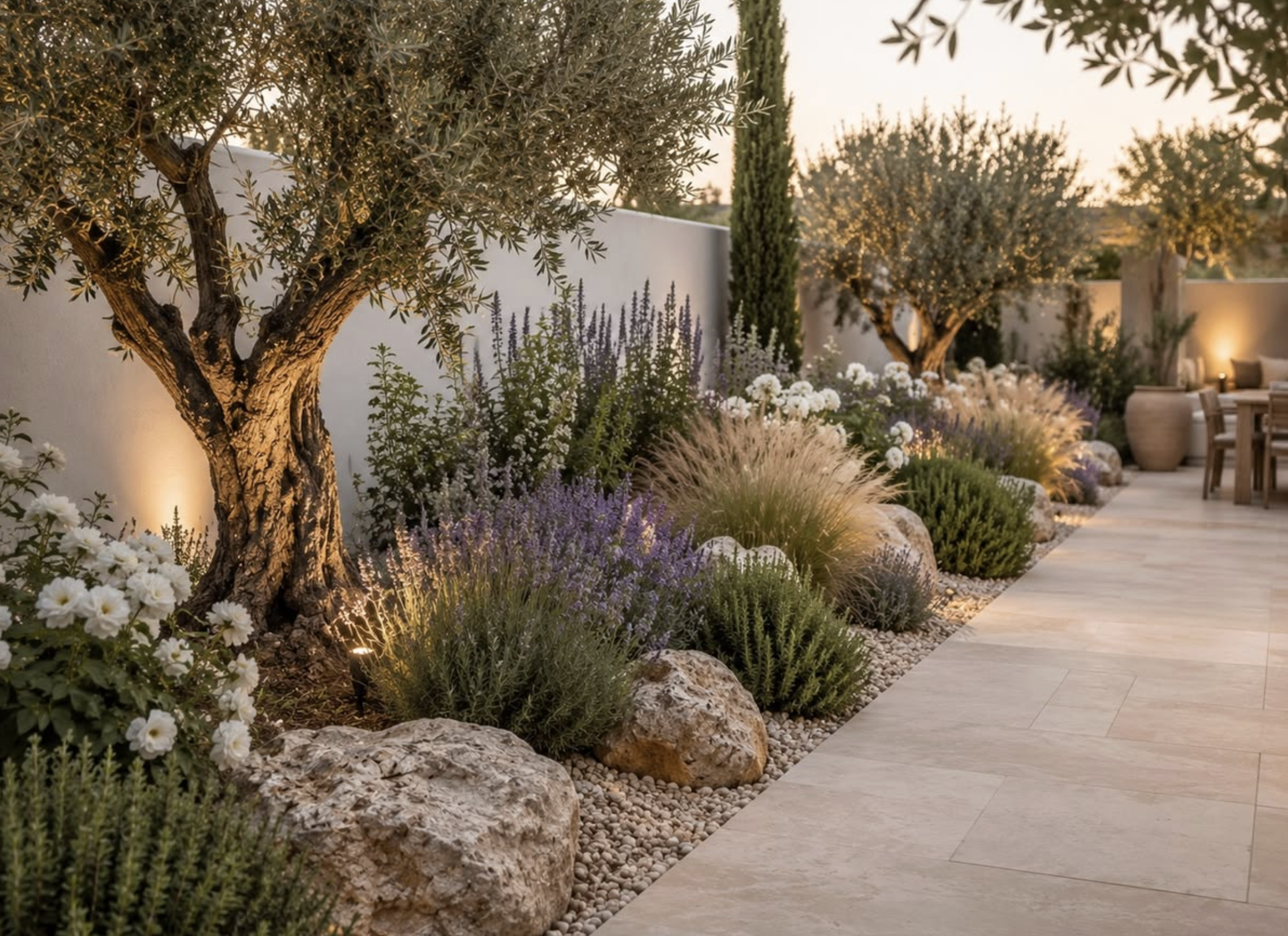 Landscaped garden of a villa in Jávea
